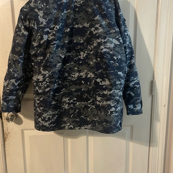 Men's Blue Camouflage Field Jacket - Picture 6 of 14